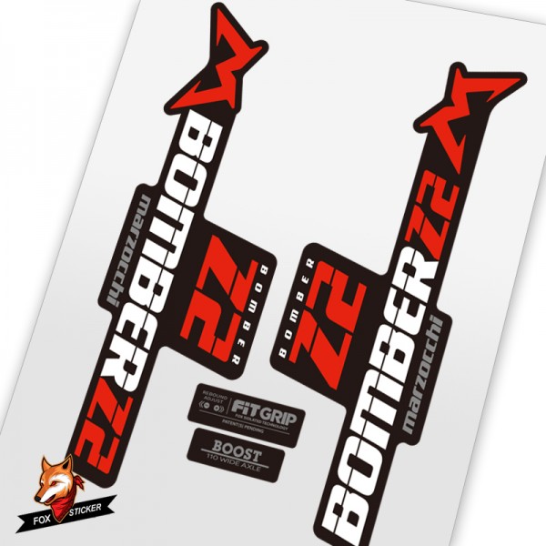 Mountain Bicycle Fork Decal Stickers for Marzocchi  bomber z2